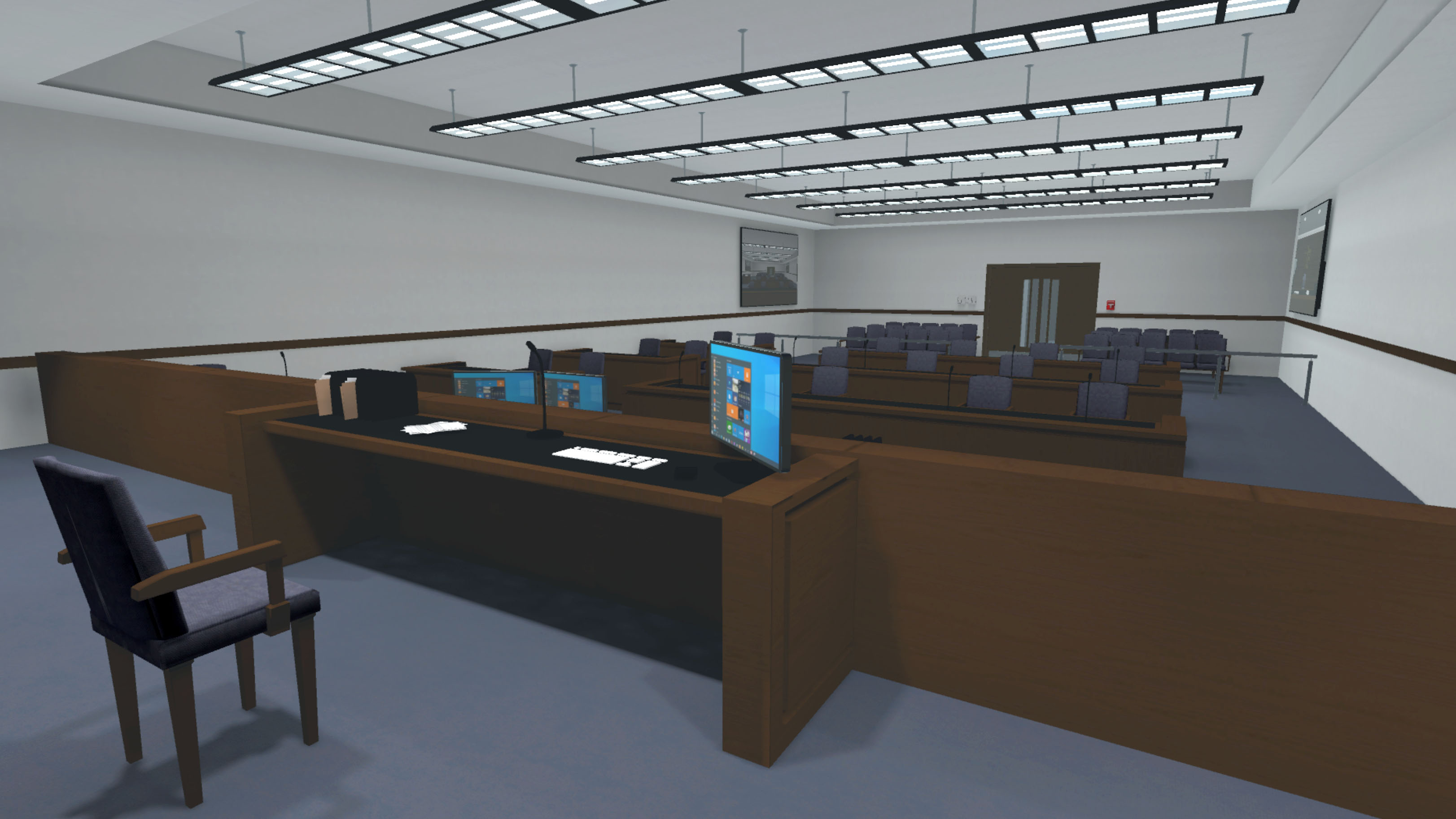 Virtual courtroom environment — view 5